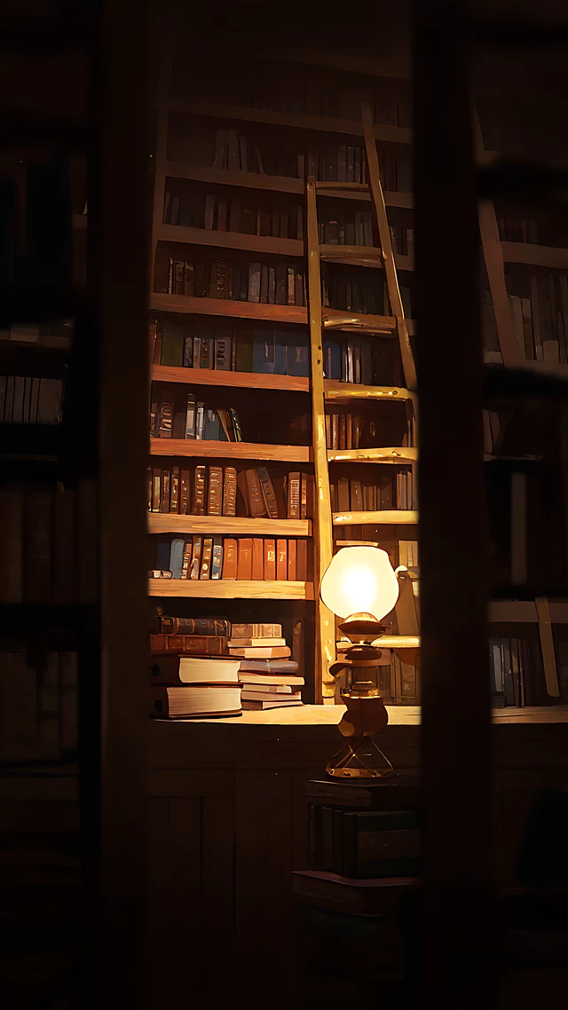 anime wallpaper cozy bookstore — 1440×2560