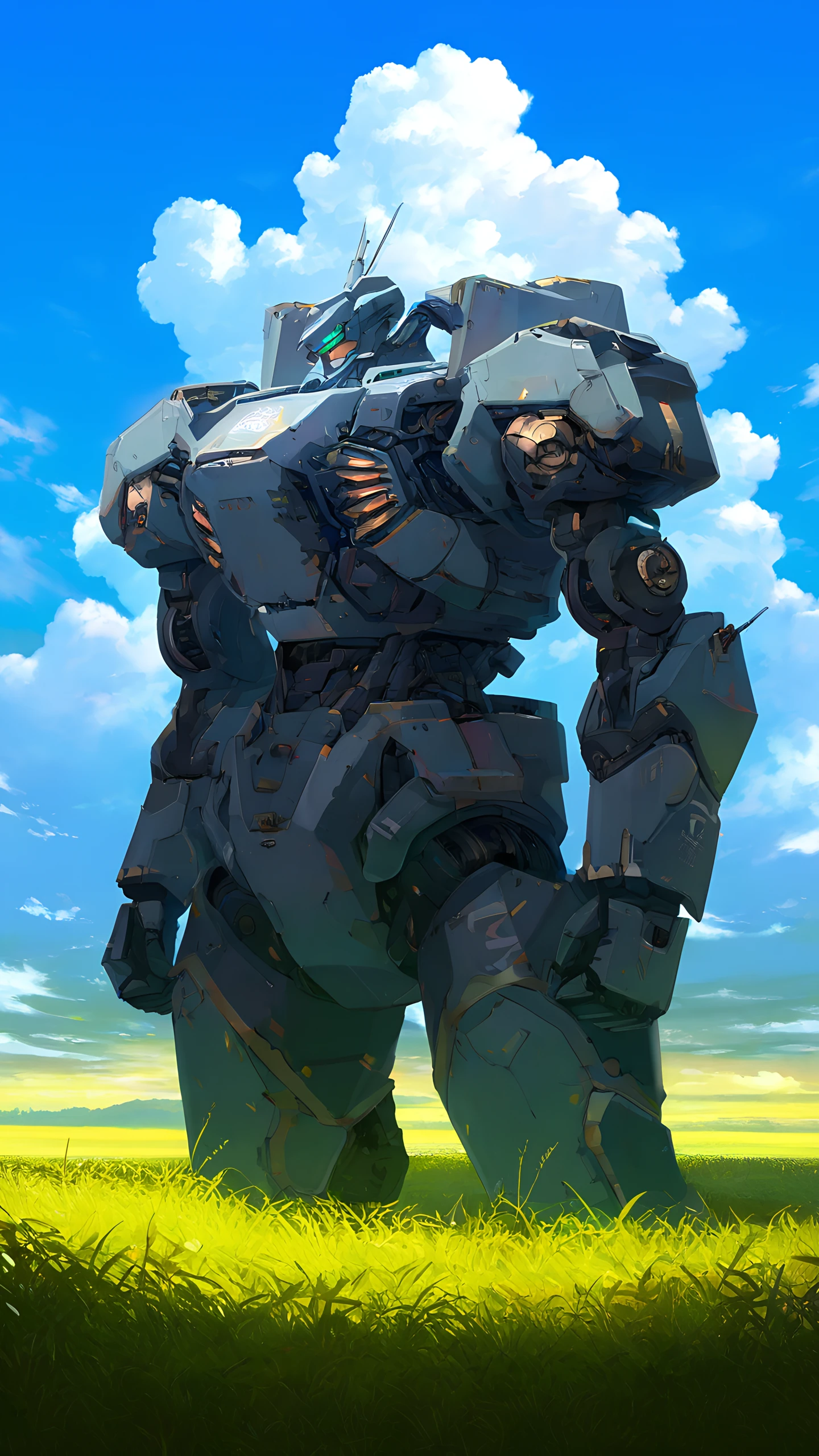Anime Wallpaper Giant Mecha Field 1440×2560 anime wallpaper