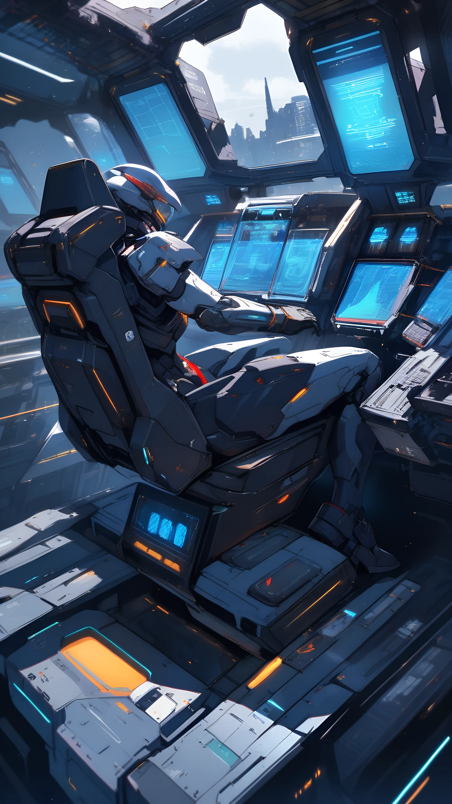 Anime Wallpaper Mecha Cockpit Hud 1440×2560 anime wallpaper
