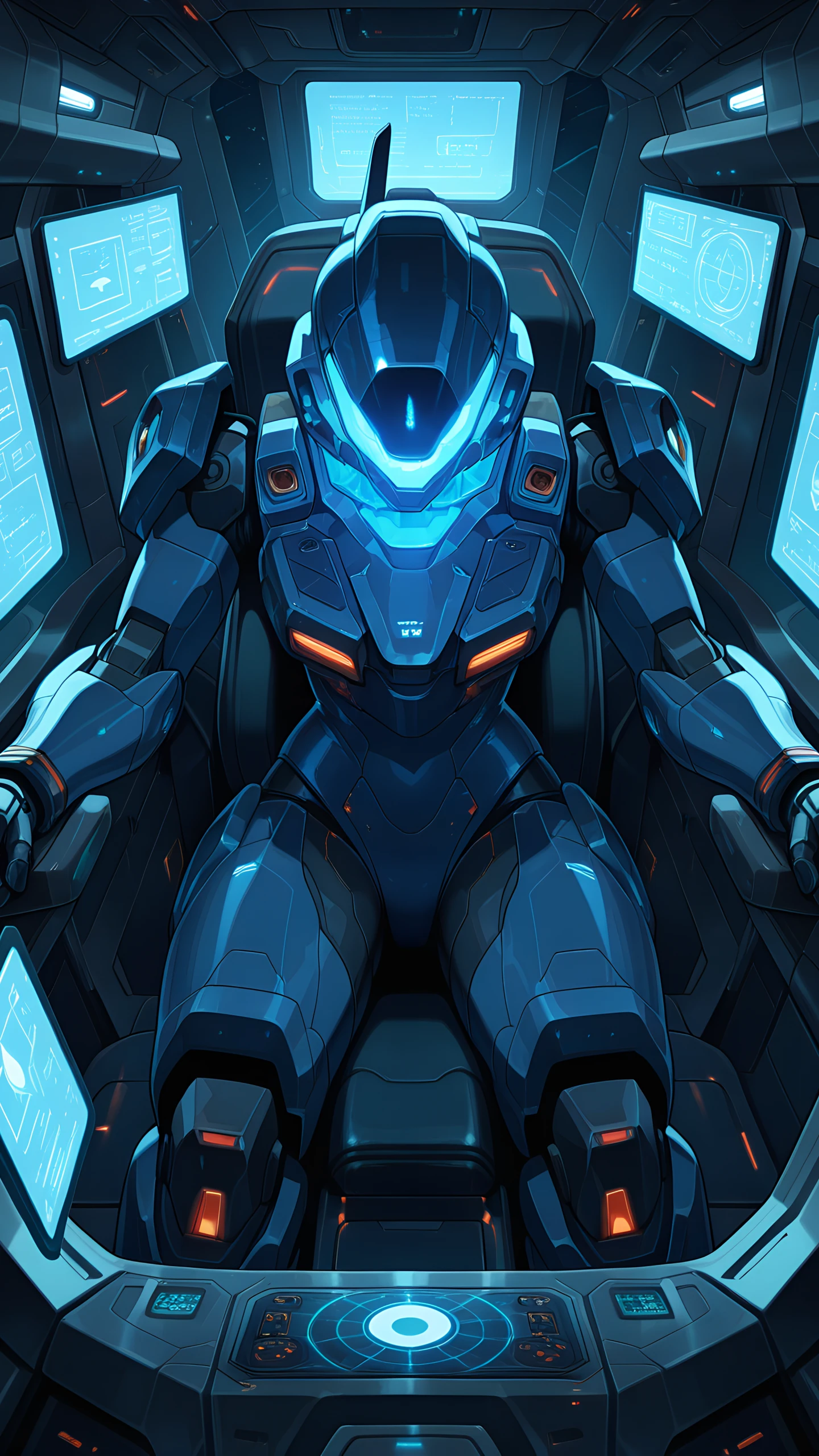 Anime Wallpaper Mecha Cockpit Hud 1440×2560 anime wallpaper