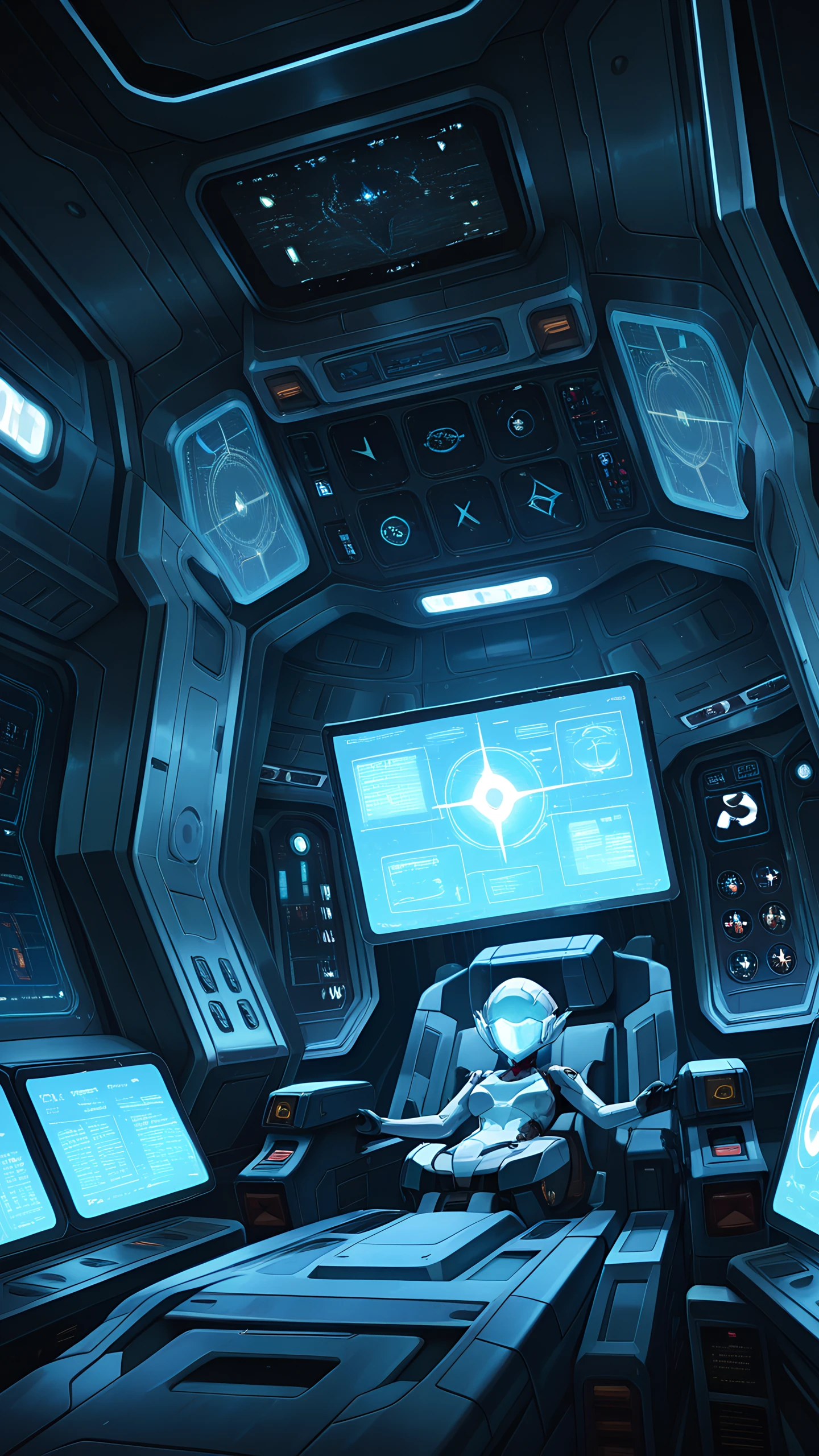 Anime Wallpaper Mecha Cockpit Hud 1440×2560 anime wallpaper