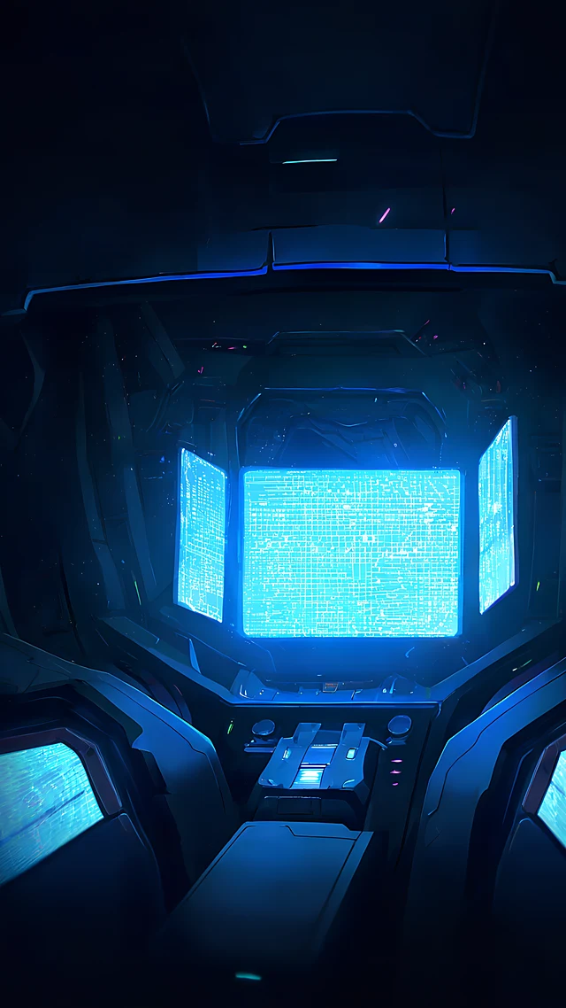 anime wallpaper mecha cockpit hud — 1440×2560