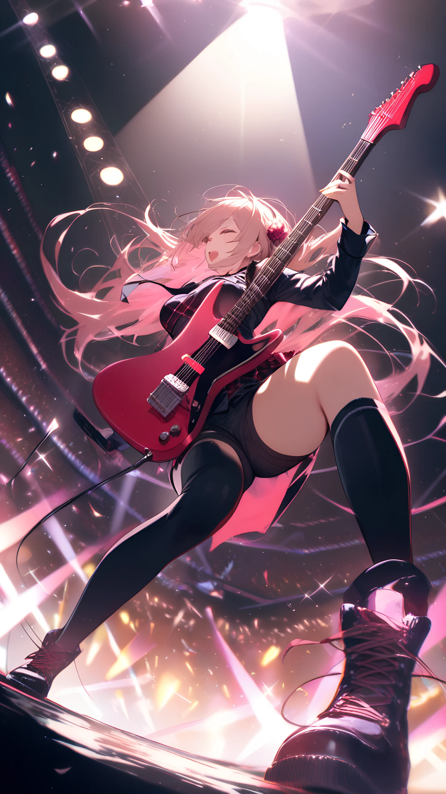 Anime Wallpaper Electric Guitar Stage 1440×2560 anime wallpaper