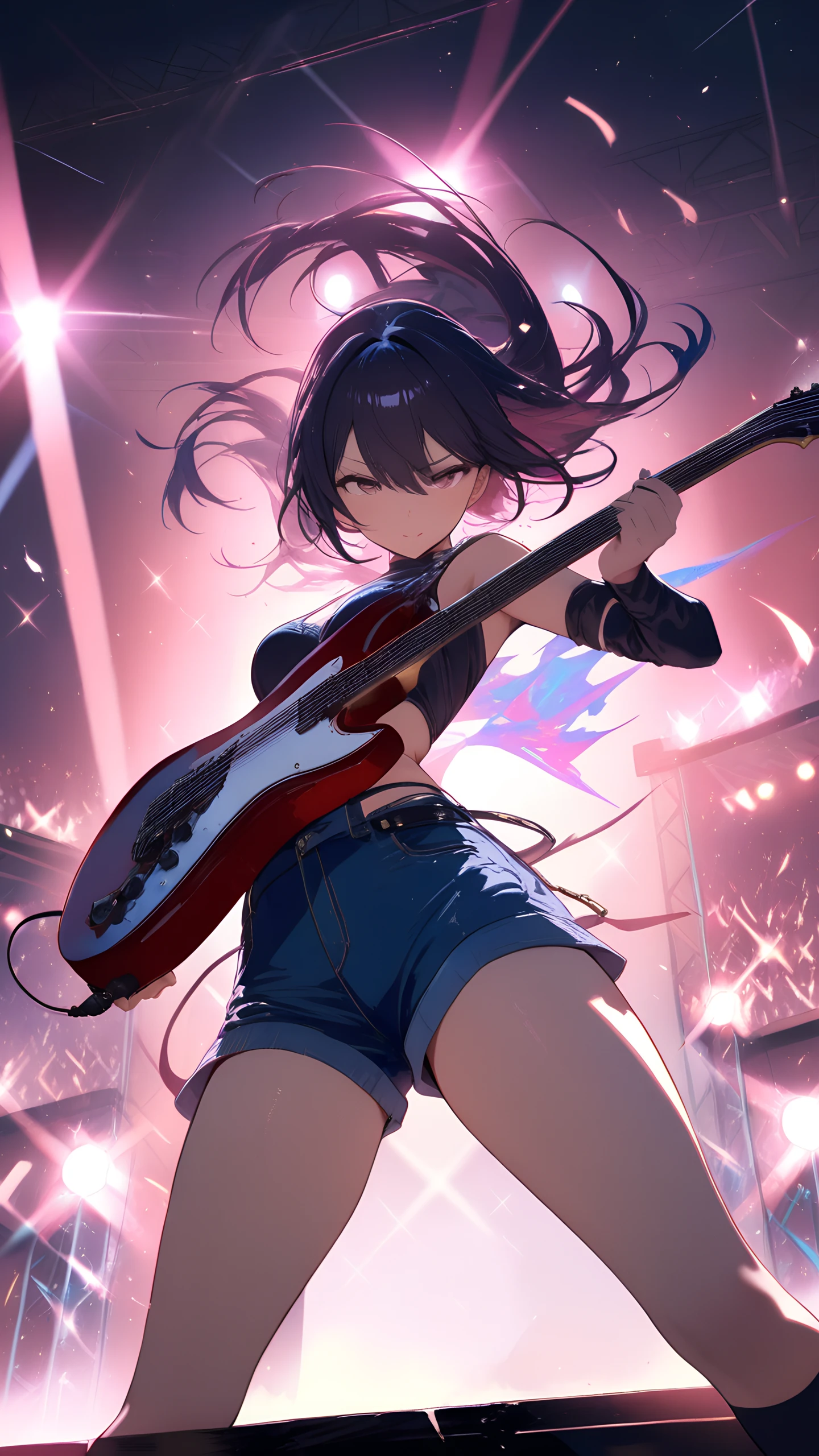 Anime Wallpaper Electric Guitar Stage 1440×2560 anime wallpaper