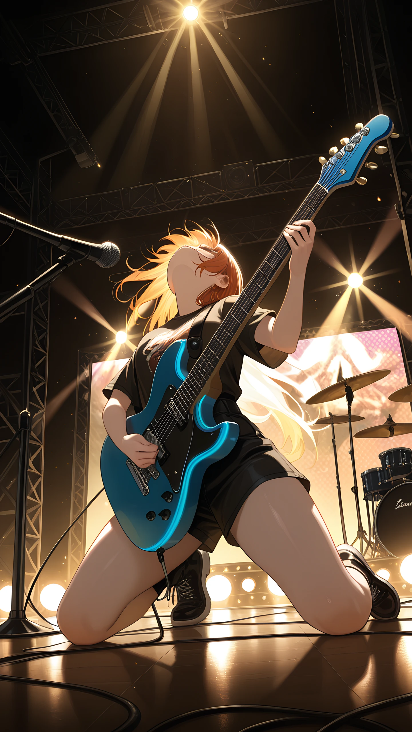 Anime Wallpaper Electric Guitar Stage 1440×2560 anime wallpaper