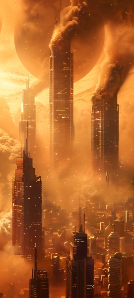 futuristic nature wallpaper — scenery, building, city, cloud (free 4K phone download)