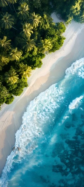 serene nature wallpaper — scenery, beach, water, plant (free 4K phone download)