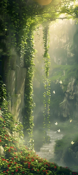 serene nature wallpaper — scenery, flower, bug, nature (free 4K phone download)