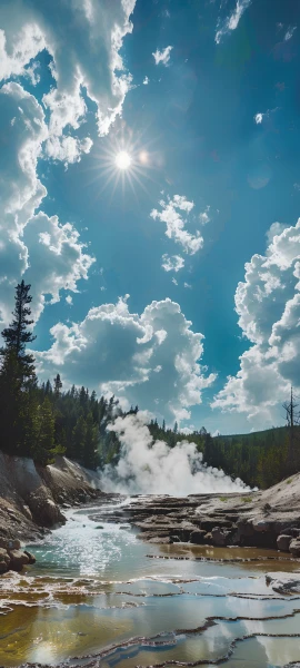 serene nature wallpaper — cloud, sky, scenery, tree (free 4K phone download)