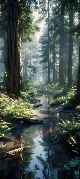 serene nature wallpaper — nature, scenery, tree, forest (free 4K phone download)
