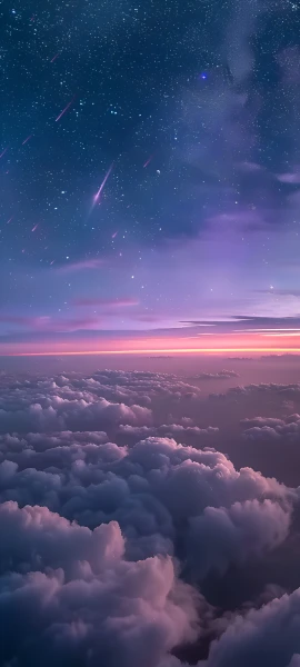 dreamy nature wallpaper — sky, scenery, cloud, star (sky) (free 4K phone download)