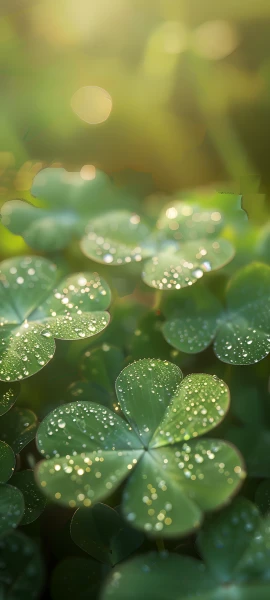 serene nature wallpaper — green theme, scenery, clover, nature (free 4K phone download)