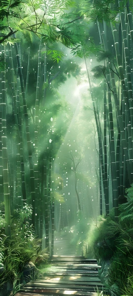 serene nature wallpaper — nature, bamboo, forest, scenery (free 4K phone download)