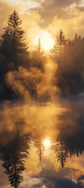 serene nature wallpaper — cloud, scenery, tree, nature (free 4K phone download)