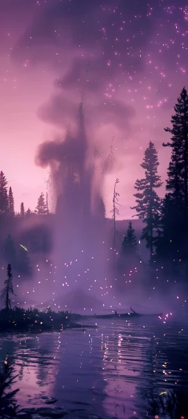 mysterious nature wallpaper — scenery, tree, sky, water (free 4K phone download)