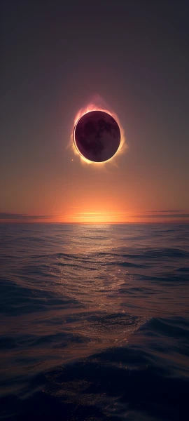 serene nature wallpaper — scenery, ocean, sky, horizon (free 4K phone download)