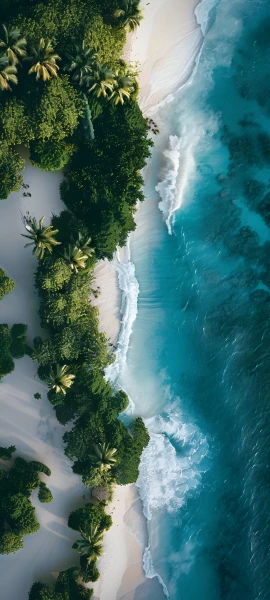 serene nature wallpaper — scenery, beach, water, flower (free 4K phone download)