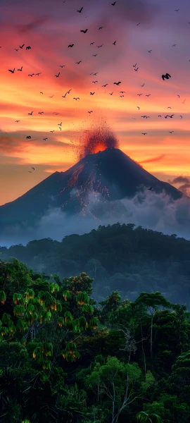 serene nature wallpaper — bird, scenery, mountain, sky (free 4K phone download)