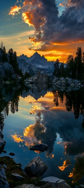 serene nature wallpaper — scenery, cloud, sky, tree (free 4K phone download)