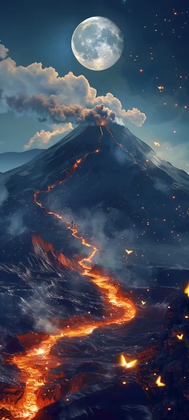 epic nature wallpaper — moon, cloud, sky, scenery (free 4K phone download)