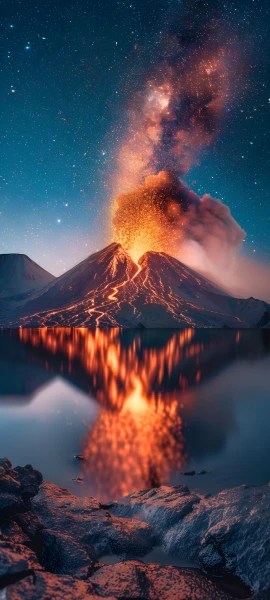 epic nature wallpaper — sky, scenery, star (sky), mountain (free 4K phone download)
