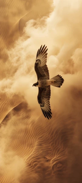 serene nature wallpaper — bird, cloud, sky, animal focus (free 4K phone download)