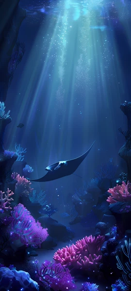 serene nature wallpaper — coral, fish, scenery, underwater (free 4K phone download)
