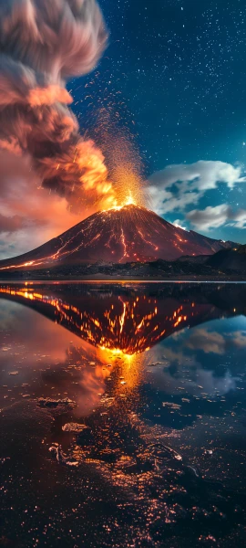 epic nature wallpaper — sky, scenery, cloud, volcano (free 4K phone download)