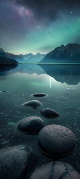 serene nature wallpaper — scenery, sky, star (sky), night (free 4K phone download)