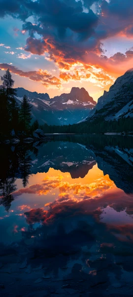 serene nature wallpaper — scenery, cloud, sky, mountain (free 4K phone download)