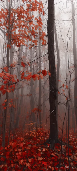 spooky nature wallpaper — tree, autumn leaves, nature, forest (free 4K phone download)