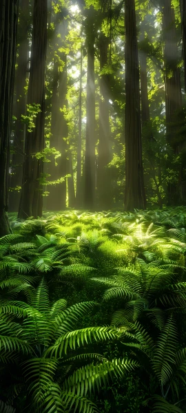 serene nature wallpaper — nature, scenery, forest, sunlight (free 4K phone download)