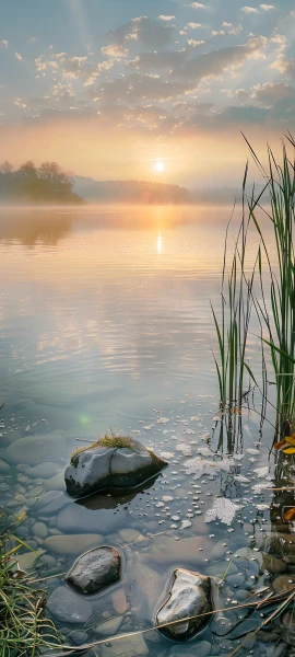 serene nature wallpaper — scenery, rock, sky, cloud (free 4K phone download)