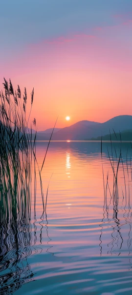 serene nature wallpaper — scenery, sky, sunset, tree (free 4K phone download)