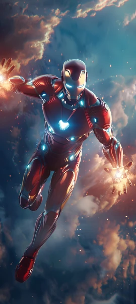epic anime boy wallpaper — male focus, glowing, superhero (free 4K phone download)