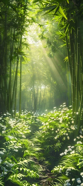 serene nature wallpaper — nature, forest, bamboo, bamboo forest (free 4K phone download)