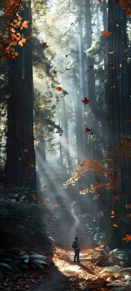 serene anime boy wallpaper — nature, forest, tree, scenery (free 4K phone download)