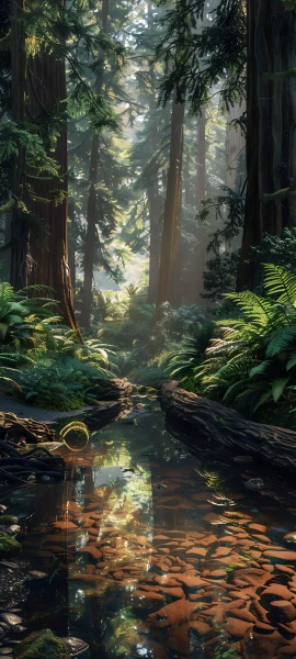 serene nature wallpaper — nature, scenery, forest, tree (free 4K phone download)