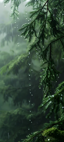 serene nature wallpaper — rain, water drop, scenery, nature (free 4K phone download)