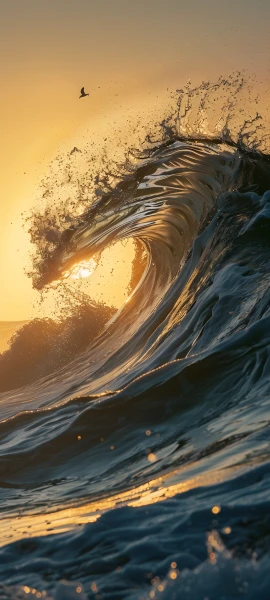 epic nature wallpaper — waves, water, ocean, scenery (free 4K phone download)