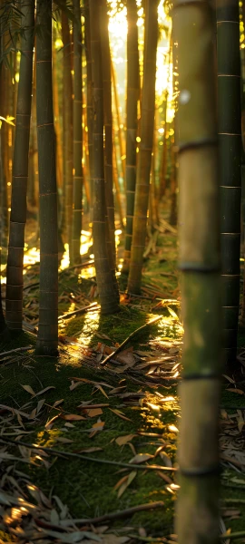 serene nature wallpaper — nature, forest, bamboo, bamboo forest (free 4K phone download)