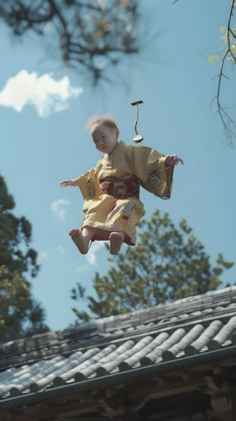 funny anime boy wallpaper — japanese clothes, kimono, sky, yellow kimono (free 4K phone download)