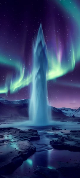 serene nature wallpaper — aurora, scenery, sky, star (sky) (free 4K phone download)