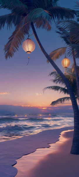 serene nature wallpaper — tree, beach, palm tree, scenery (free 4K phone download)