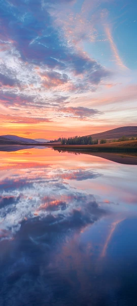 serene nature wallpaper — scenery, cloud, sky, reflection (free 4K phone download)