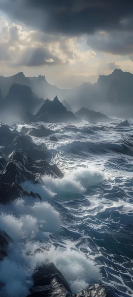 serene nature wallpaper — scenery, cloud, mountain, sky (free 4K phone download)