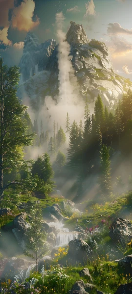 serene nature wallpaper — scenery, tree, cloud, nature (free 4K phone download)