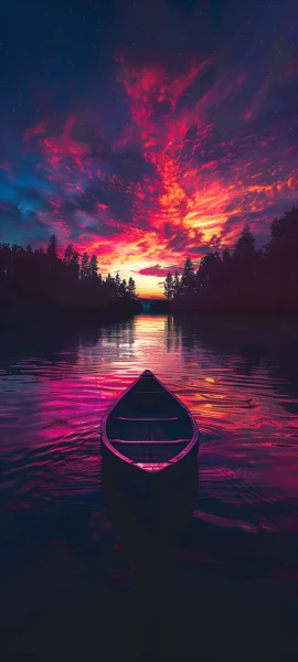 serene nature wallpaper — sky, boat, scenery, cloud (free 4K phone download)