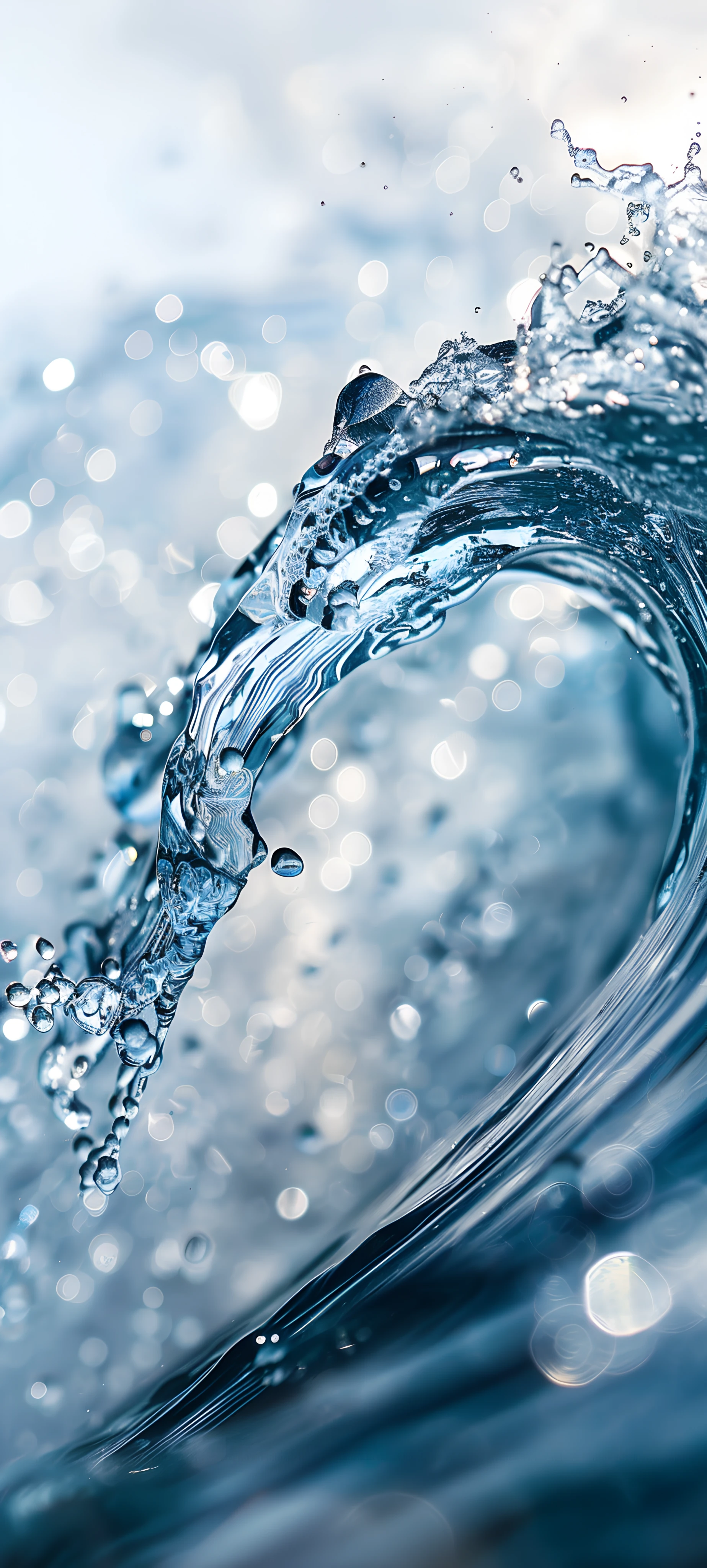 abstract nature wallpaper — water, blue theme, waves, water drop (free 4K phone download)