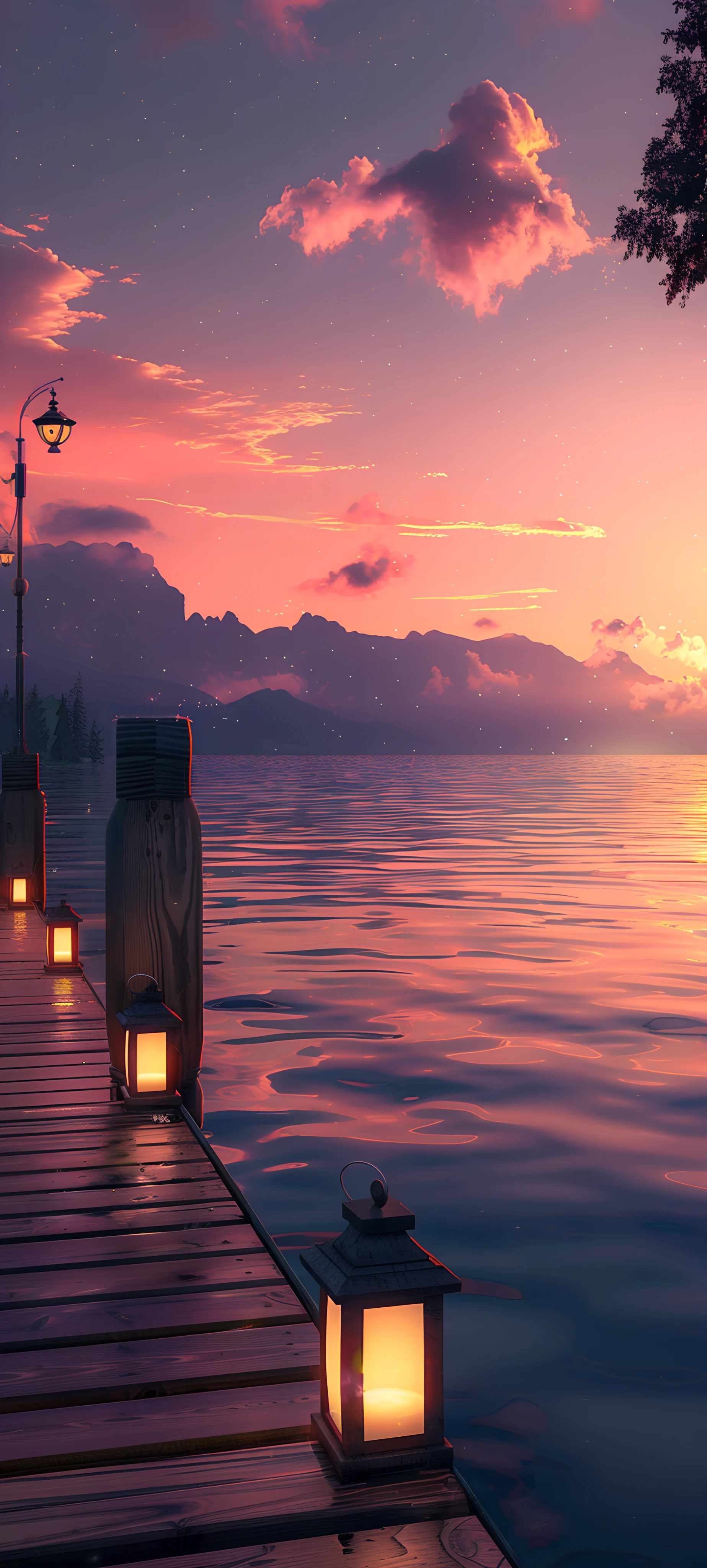 serene nature wallpaper — scenery, sky, cloud, sunset (free 4K phone download)